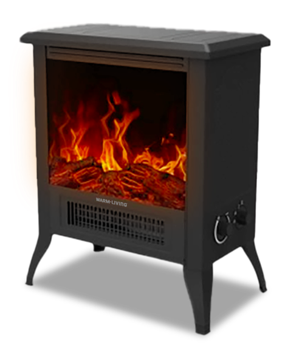 Freestanding Stove Heater w/ Realistic Flame